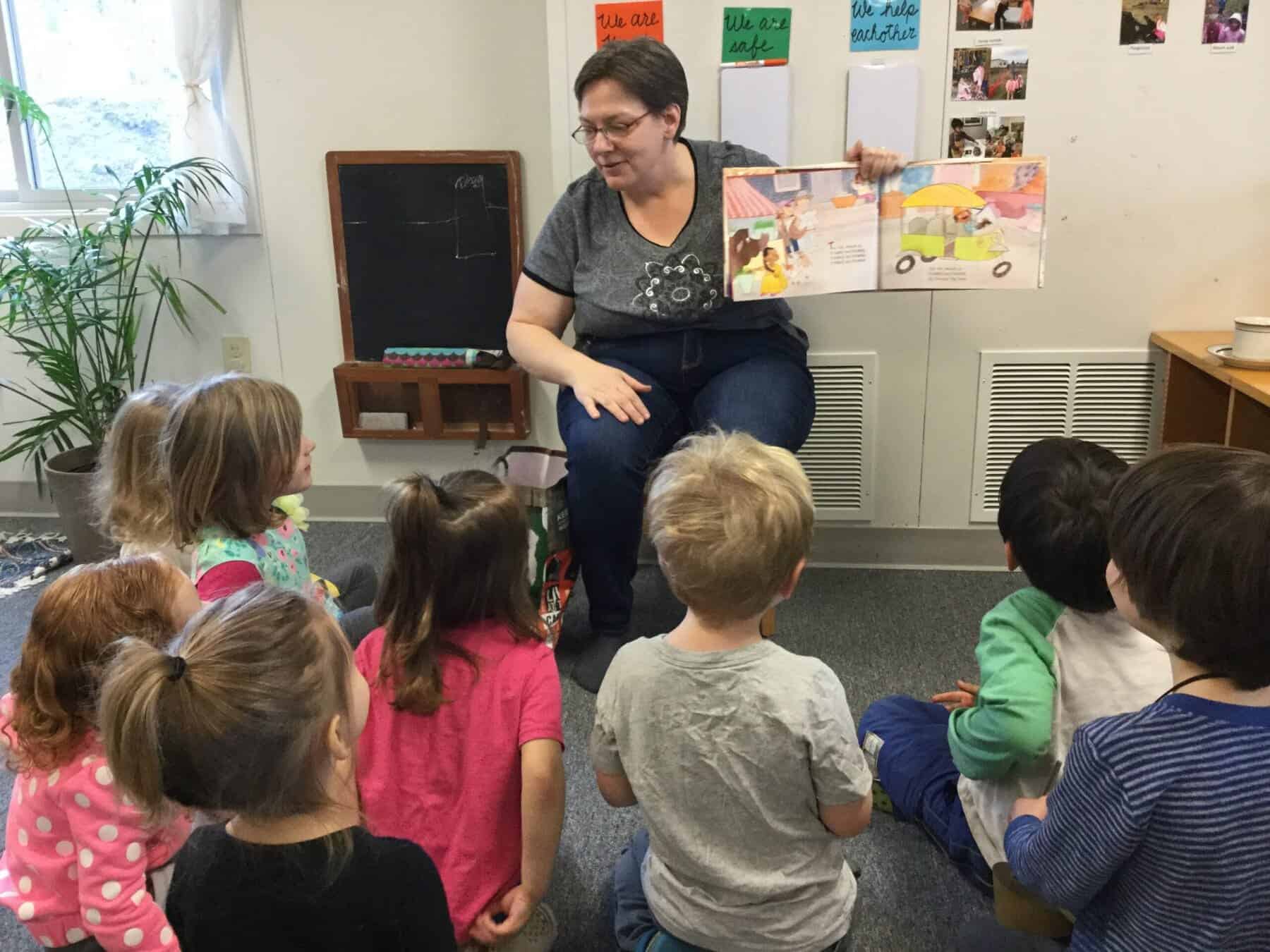 Kids being told a story