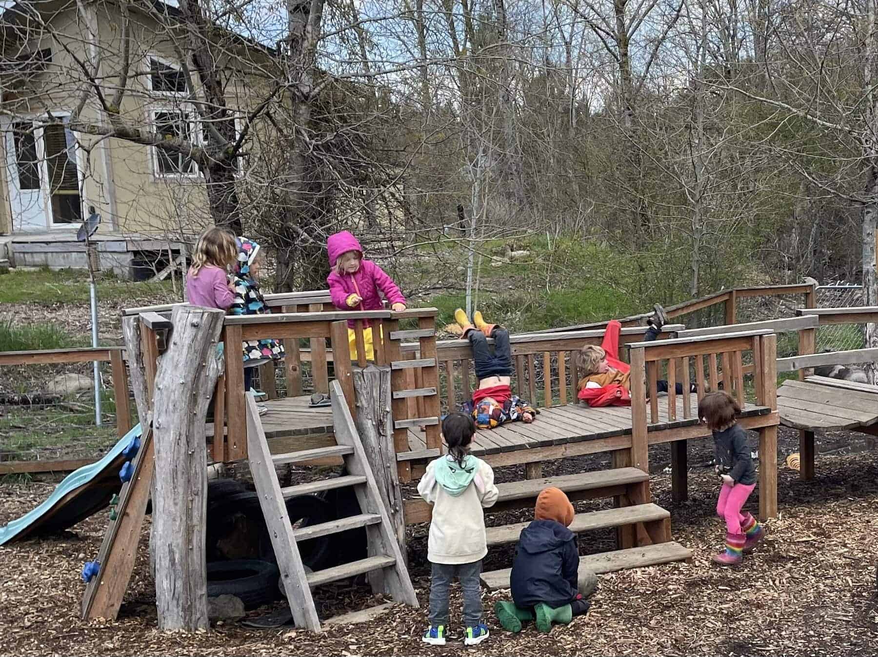 Kids playing outside